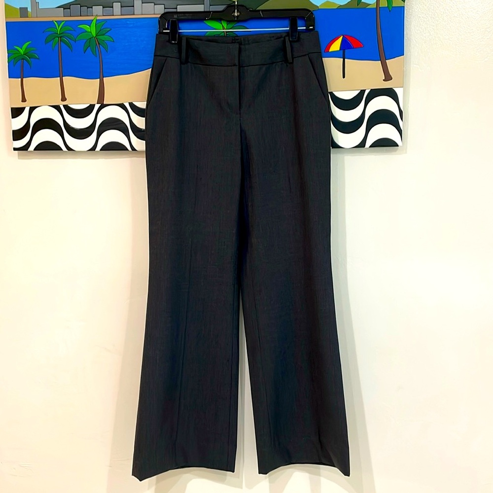 Classiques Entier size 4 Charcoal Grey Superfine Wool Dress Pants Trousers